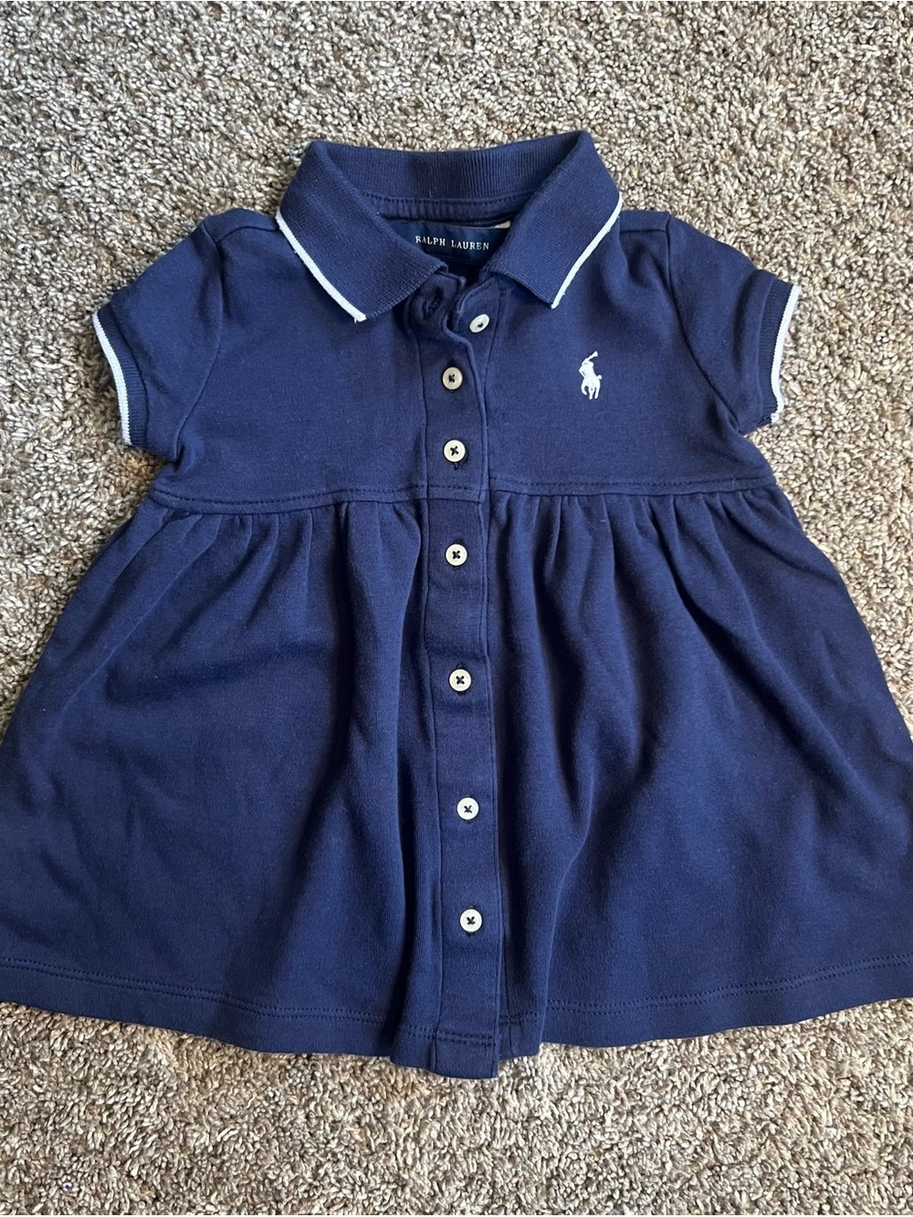 Ralph Lauren Navy and White Polo Dress
